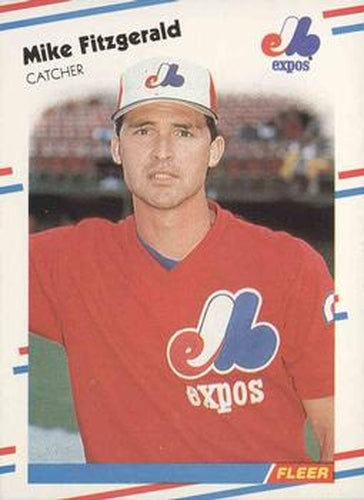 #182 Mike Fitzgerald - Montreal Expos - 1988 Fleer Baseball