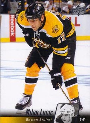 #182 Milan Lucic - Boston Bruins - 2010-11 Upper Deck Hockey