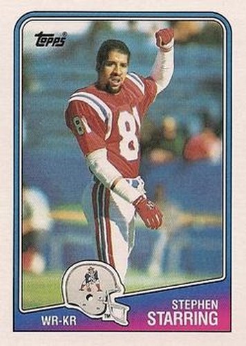 #182 Stephen Starring - New England Patriots - 1988 Topps Football