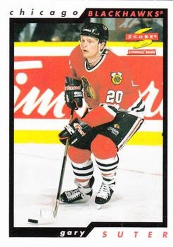 #182 Gary Suter - Chicago Blackhawks - 1996-97 Score Hockey