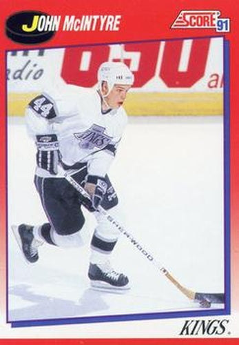 #182 John McIntyre - Los Angeles Kings - 1991-92 Score Canadian Bilingual Hockey