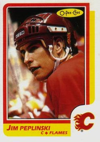 #182 Jim Peplinski - Calgary Flames - 1986-87 O-Pee-Chee Hockey