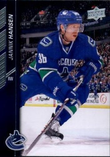#182 Jannik Hansen - Vancouver Canucks - 2015-16 Upper Deck Hockey