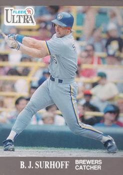 #182 B.J. Surhoff - Milwaukee Brewers - 1991 Ultra Baseball