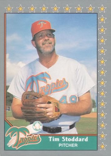 #182 Tim Stoddard - West Palm Beach Tropics - 1990 Pacific Senior League Baseball