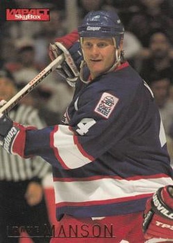 #182 Dave Manson - Winnipeg Jets - 1995-96 SkyBox Impact Hockey