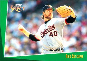 #182 Rick Sutcliffe - Baltimore Orioles - 1993 Select Baseball