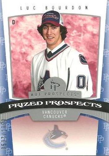 #182 Luc Bourdon - Vancouver Canucks - 2006-07 Fleer Hot Prospects Hockey