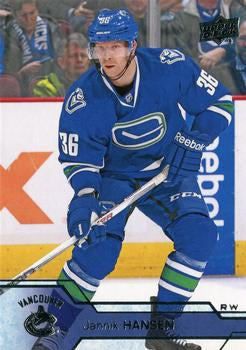 #182 Jannik Hansen - Vancouver Canucks - 2016-17 Upper Deck Hockey