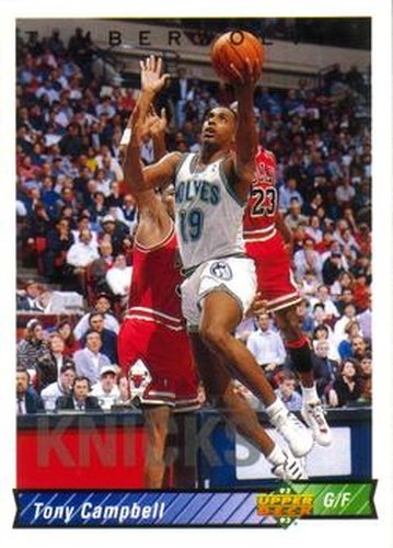 #182 Tony Campbell - New York Knicks - 1992-93 Upper Deck Basketball
