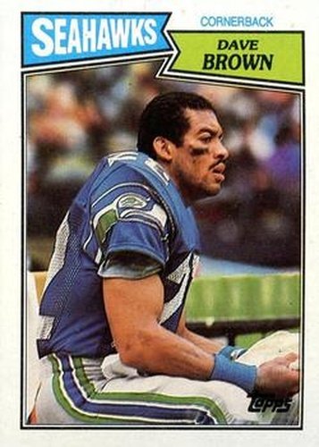 #182 Dave Brown - Seattle Seahawks - 1987 Topps Football