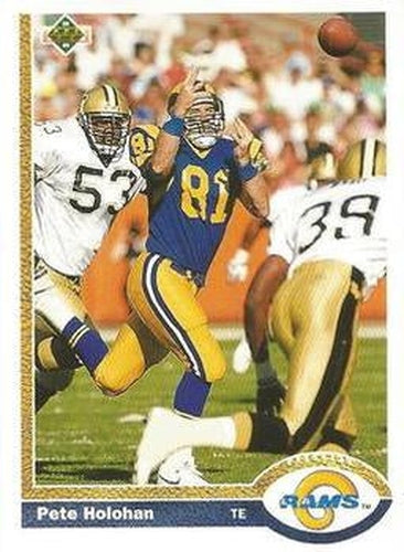 #182 Pete Holohan - Los Angeles Rams - 1991 Upper Deck Football