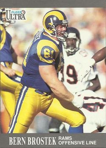#182 Bern Brostek - Los Angeles Rams - 1991 Ultra Football