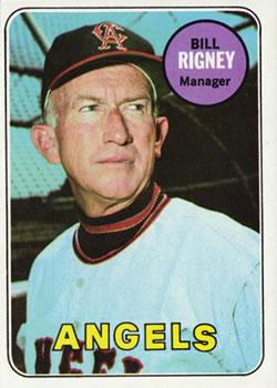 #182 Bill Rigney - California Angels - 1969 Topps Baseball