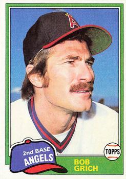 #182 Bob Grich - California Angels - 1981 Topps Baseball