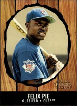 #182 Felix Pie - Chicago Cubs - 2003 Bowman Heritage Baseball