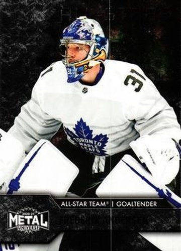 #182 Frederik Andersen - Toronto Maple Leafs - 2020-21 Skybox Metal Universe Hockey
