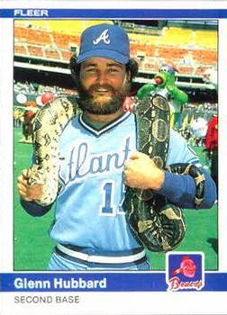 #182 Glenn Hubbard - Atlanta Braves - 1984 Fleer Baseball