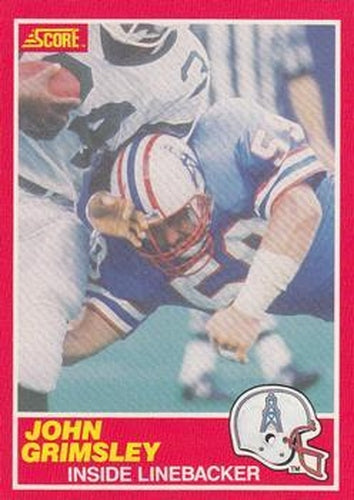 #182 John Grimsley - Houston Oilers - 1989 Score Football