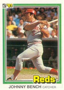 #182 Johnny Bench - Cincinnati Reds - 1981 Donruss Baseball