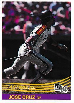 #182 Jose Cruz - Houston Astros - 1984 Donruss Baseball