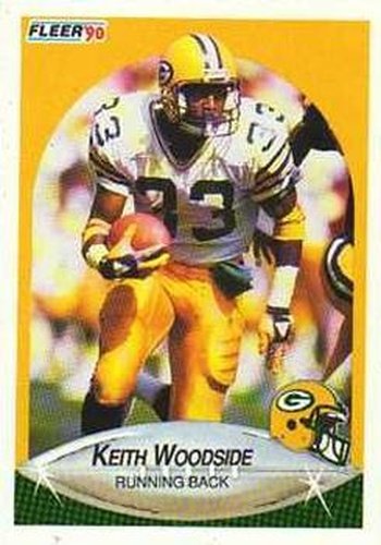 #182 Keith Woodside - Green Bay Packers - 1990 Fleer Football