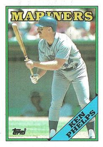 #182 Ken Phelps - Seattle Mariners - 1988 Topps Baseball