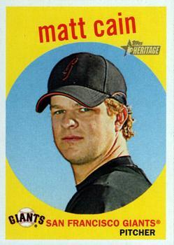 #182 Matt Cain - San Francisco Giants - 2008 Topps Heritage Baseball