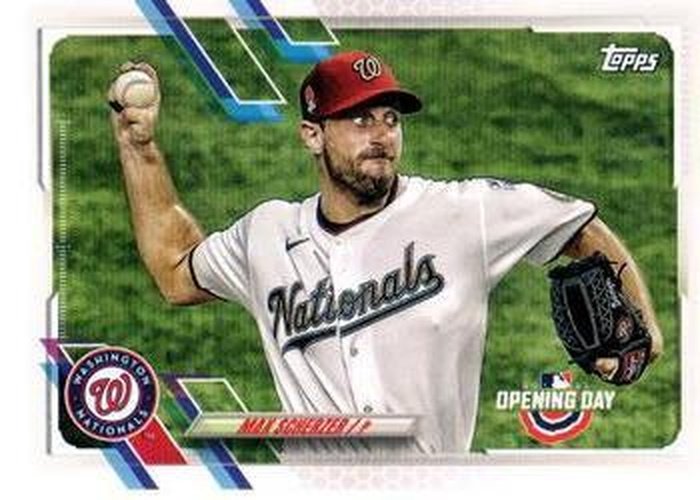 #182 Max Scherzer - Washington Nationals - 2021 Topps Opening Day Baseball