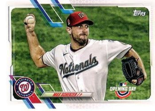 #182 Max Scherzer - Washington Nationals - 2021 Topps Opening Day Baseball