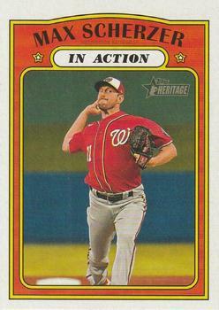 #182 Max Scherzer - Washington Nationals - 2021 Topps Heritage Baseball