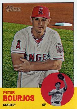 #182 Peter Bourjos - Los Angeles Angels - 2012 Topps Heritage Baseball