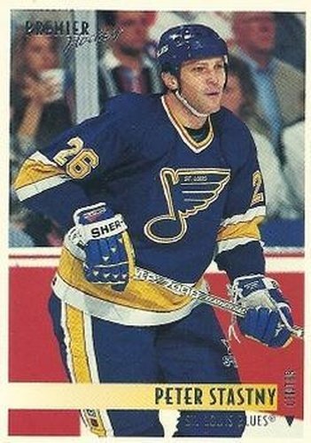 #182 Peter Stastny - St. Louis Blues - 1994-95 Topps Premier Hockey