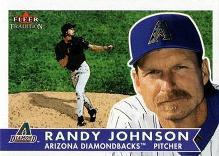 #182 Randy Johnson - Arizona Diamondbacks - 2001 Fleer Tradition Baseball