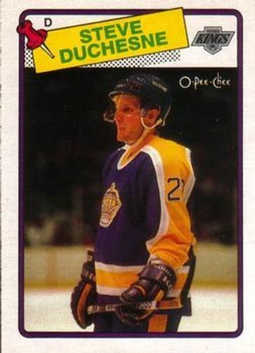 #182 Steve Duchesne - Los Angeles Kings - 1988-89 O-Pee-Chee Hockey