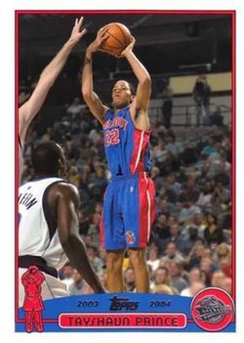 #182 Tayshaun Prince - Detroit Pistons - 2003-04 Topps Basketball