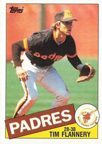 #182 Tim Flannery - San Diego Padres - 1985 Topps Baseball