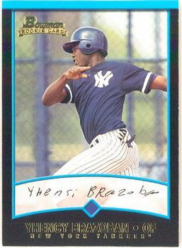 #182 Yhency Brazoban - New York Yankees - 2001 Bowman Baseball