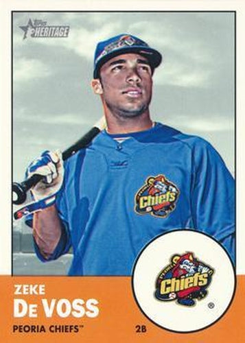 #182 Zeke DeVoss - Peoria Chiefs - 2012 Topps Heritage Minor League Baseball