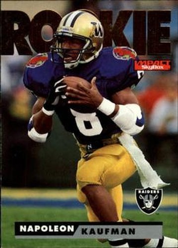 #182 Napoleon Kaufman - Oakland Raiders - 1995 SkyBox Impact Football