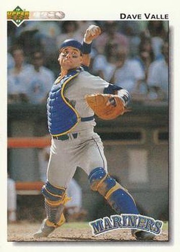 #182 Dave Valle - Seattle Mariners - 1992 Upper Deck Baseball