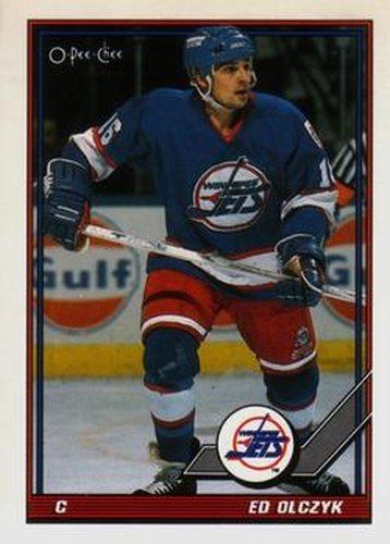 #182 Ed Olczyk - Winnipeg Jets - 1991-92 O-Pee-Chee Hockey