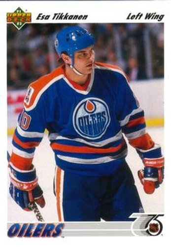 #182 Esa Tikkanen - Edmonton Oilers - 1991-92 Upper Deck Hockey
