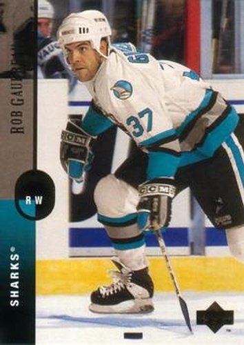 #182 Rob Gaudreau - San Jose Sharks - 1994-95 Upper Deck Hockey