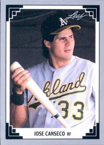 #182 Jose Canseco - Oakland Athletics - 1991 Leaf Baseball