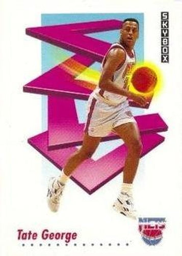 #182 Tate George - New Jersey Nets - 1991-92 SkyBox Basketball