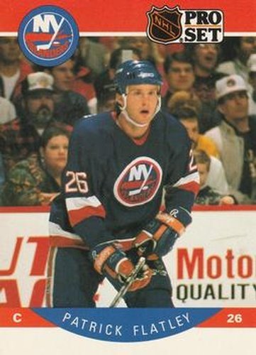 #182 Patrick Flatley - New York Islanders - 1990-91 Pro Set Hockey