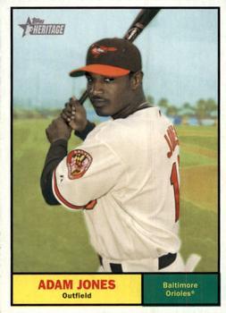 #182a Adam Jones - Baltimore Orioles - 2010 Topps Heritage Baseball