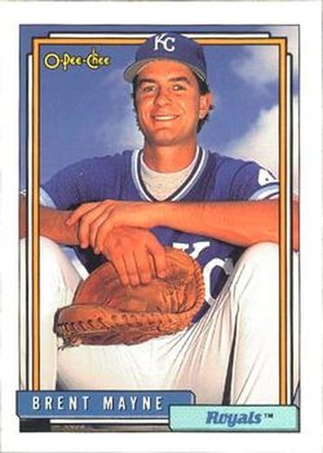 #183 Brent Mayne - Kansas City Royals - 1992 O-Pee-Chee Baseball