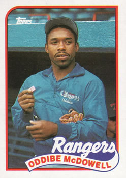 #183 Oddibe McDowell - Texas Rangers - 1989 Topps Baseball